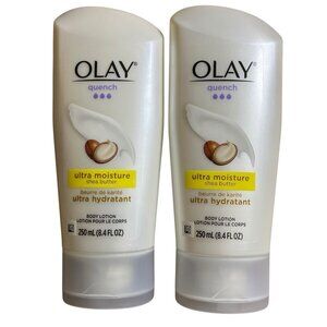Lot Of 2 Olay Quench 8.4 Fl Oz Shea Butter Ultra Moisture Body Lotion